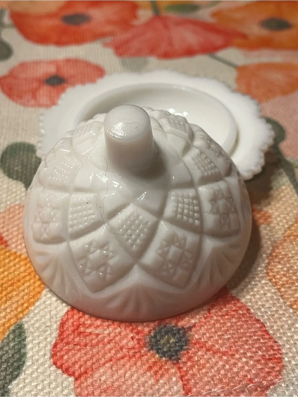 Westmoreland Mini Thumbelina Milk Glass Butter Dish
